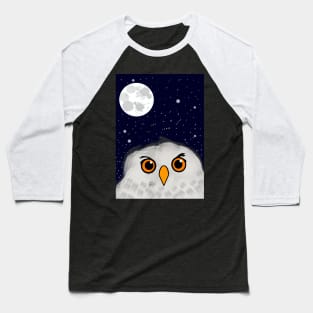 Owl in the night sky Baseball T-Shirt